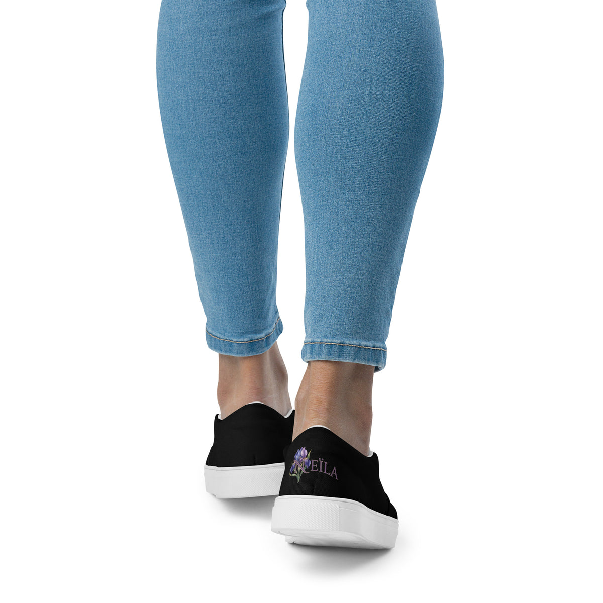 Tennis en toile sans lacets femme