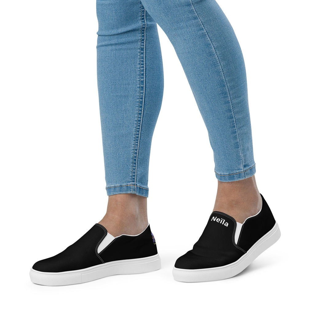 Tennis en toile sans lacets femme