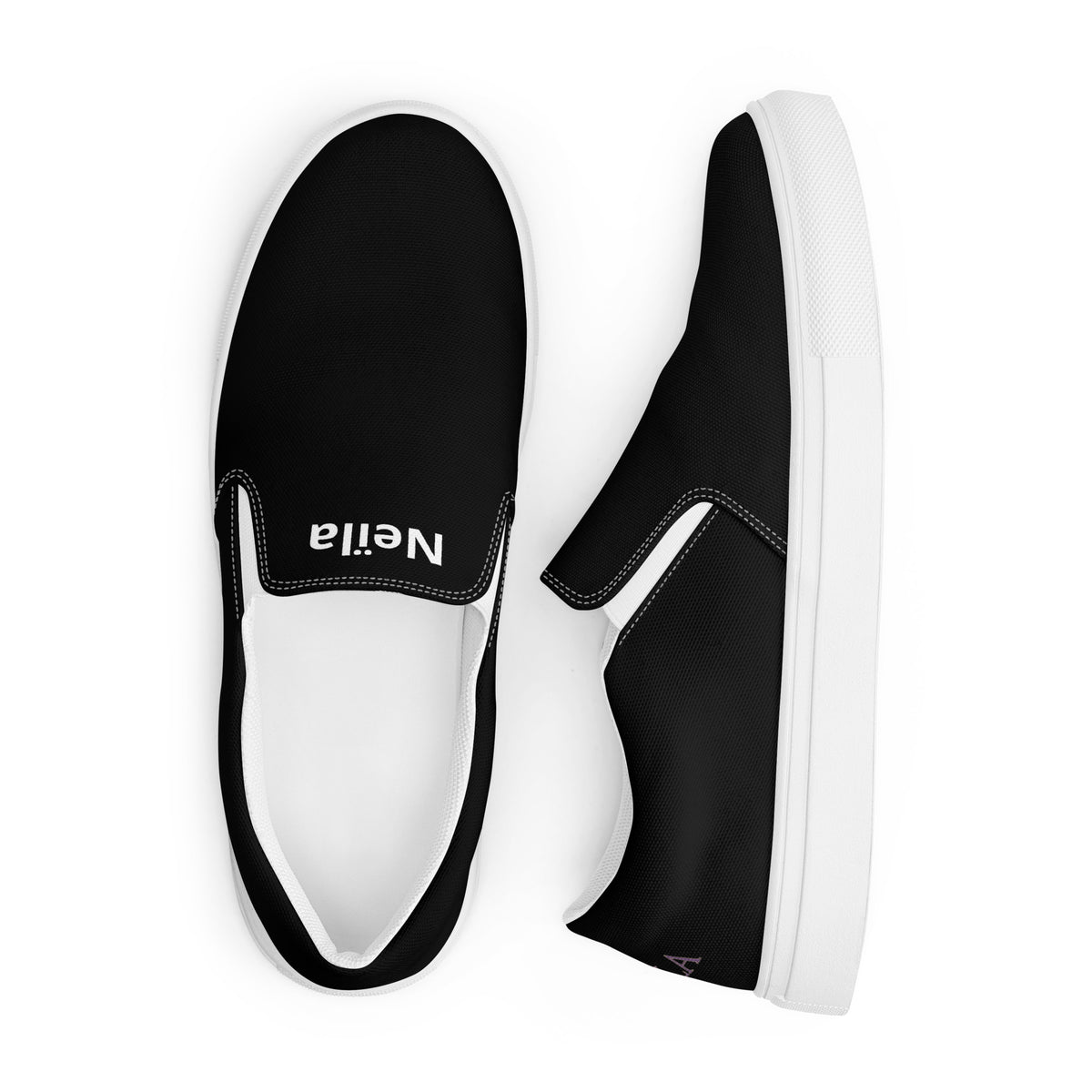 Tennis en toile sans lacets femme