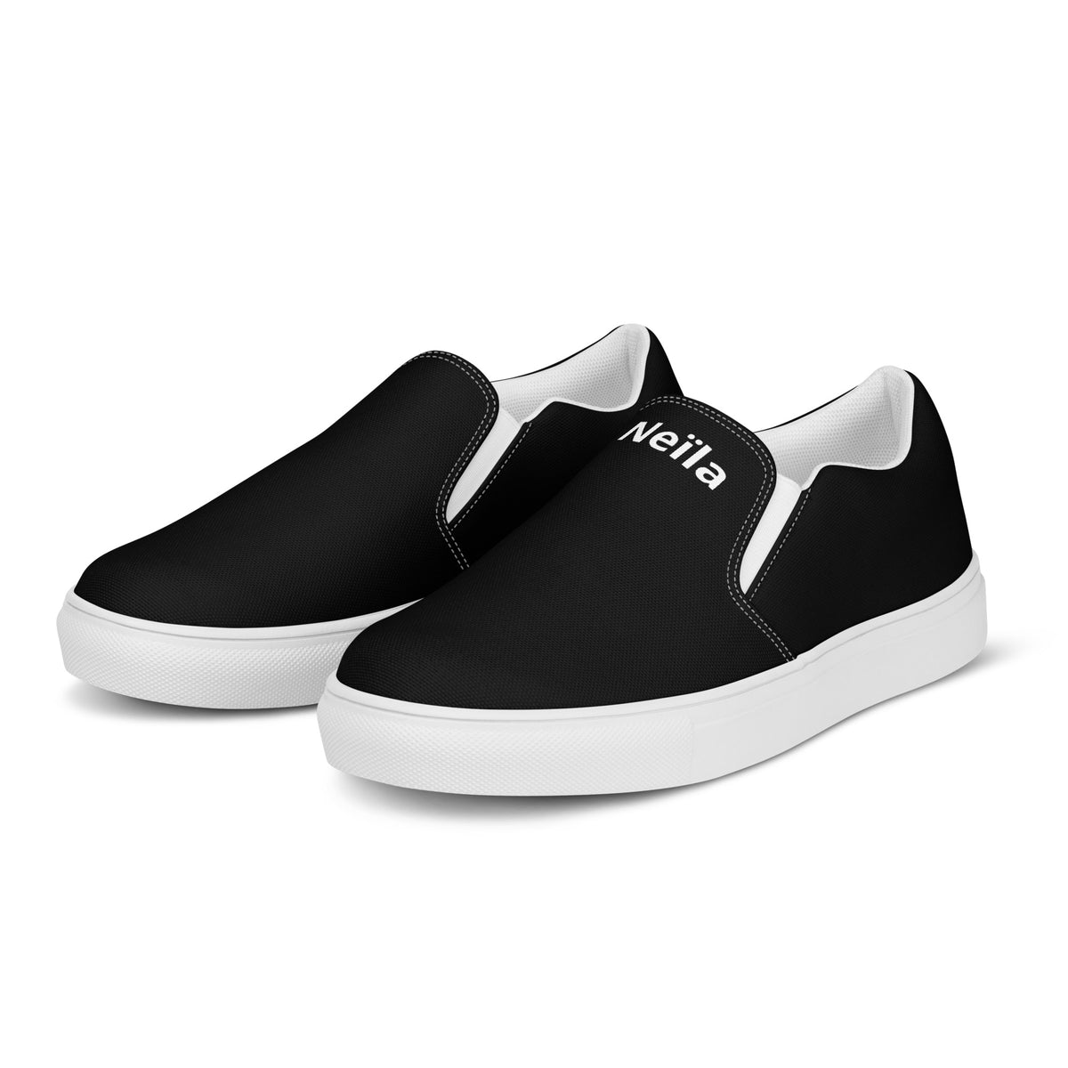 Tennis en toile sans lacets femme
