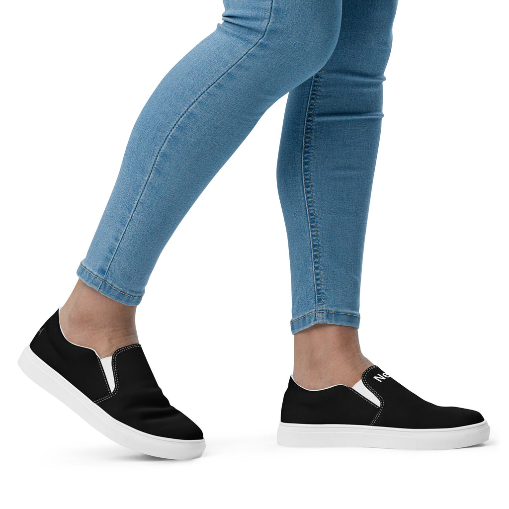 Tennis en toile sans lacets femme